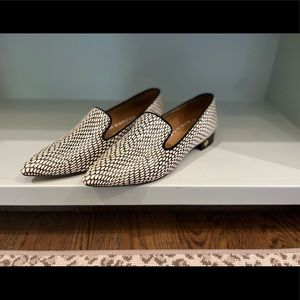 Tory Burch Snake skin pointed loafers